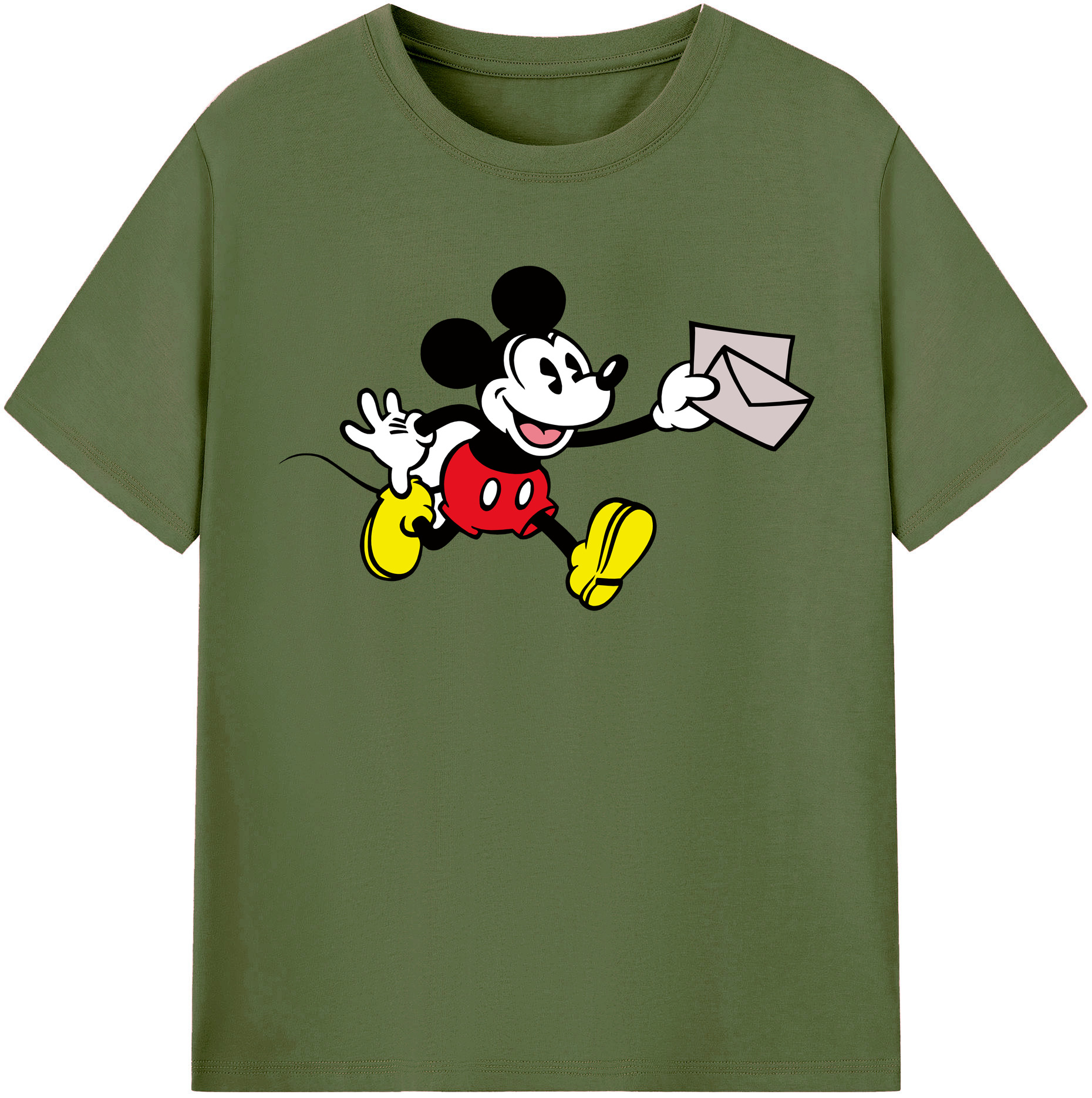 （画像用） ミッキーマウス Mickey Mouse 綿100％半袖Tシャツ（フロントプリント）